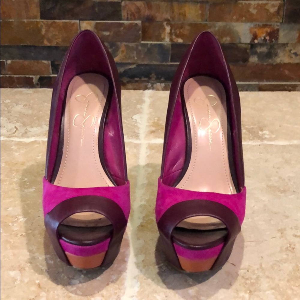 Jessica Simpson Color Block Heels - Picture 2 of 5